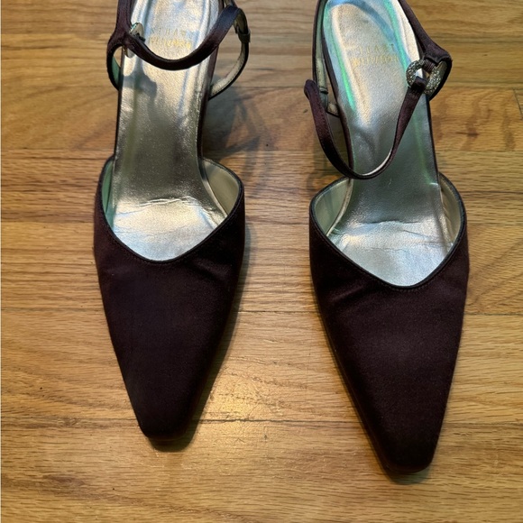 STUART WEITZMAN Authentic Evening Sling Back Purple Heel Pumps - size 8 - Picture 5 of 7
